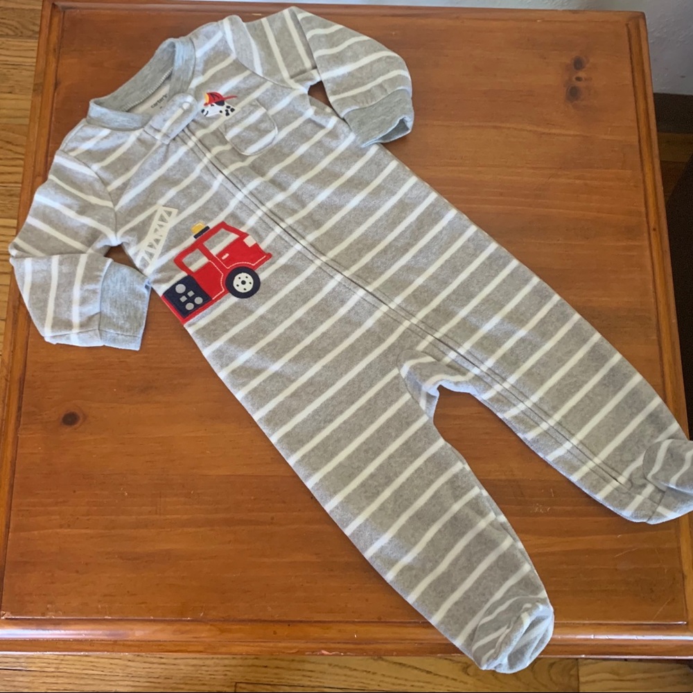 Carter’s striped Dalmatian/fire truck Sleep & Play
